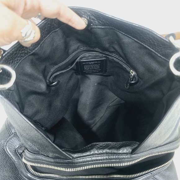 Coach Black Leather Shoulder Bag - Picture 14 of 16